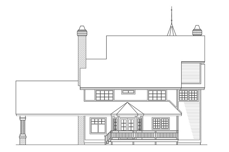 House Plan Design - Exterior - Rear Elevation for Farmhouse House Plan #124-113 - 3 bed, 2.5 bath