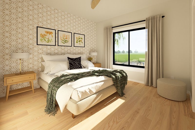 Dream House Plan - Interior - Master Bedroom for Barndominium House Plan #126-305 - 2 bed, 2 bath