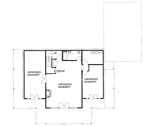 House Blueprint - Cabin Floor Plan - Lower Floor Plan #117-784