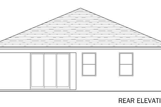 Exterior - Rear Elevation for Traditional House Plan #1058-251 - 4 bed, 3 bath