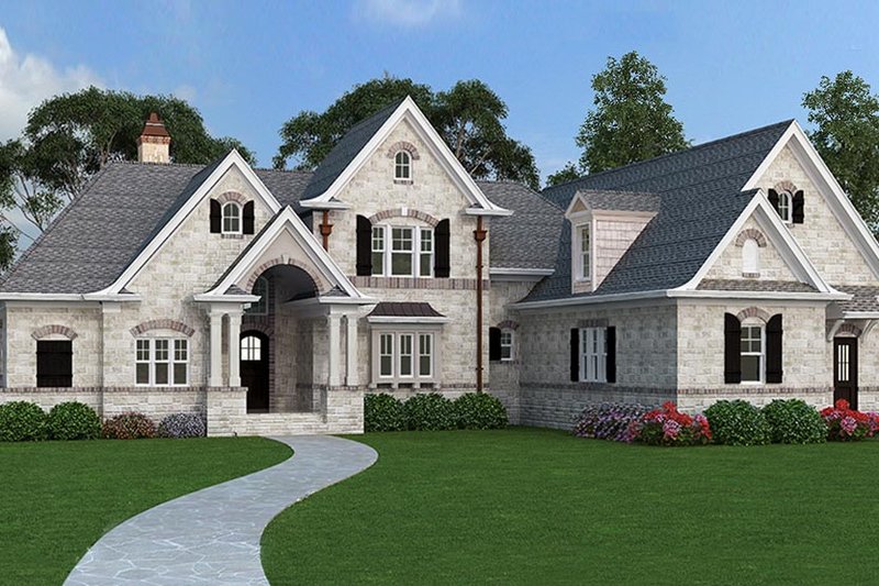 Dream House Plan - European Exterior - Front Elevation Plan #119-420