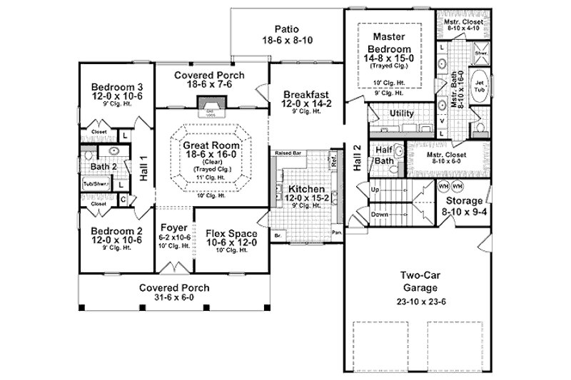 Dream House Plan - Floor Plan - Main Floor for European House Plan #21-297 - 3 bed, 2.5 bath