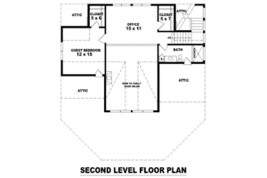 Floor Plan - Upper Floor for Traditional House Plan #81-1392 - 3 bed, 3 bath