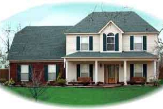 Exterior - Front Elevation for Colonial House Plan #81-498 - 3 bed, 2.5 bath