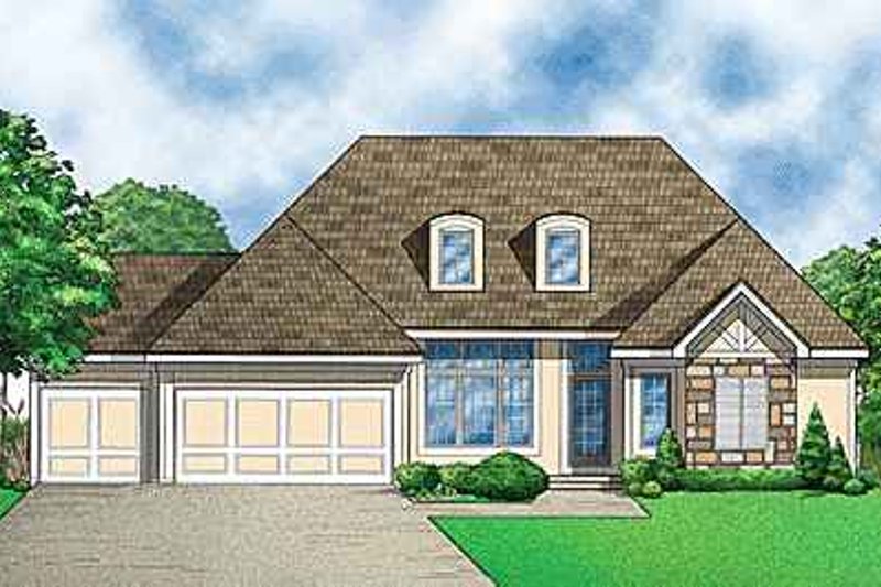 Traditional Style House Plan - 4 Beds 3 Baths 3066 Sq/Ft Plan #67-328 Exterior