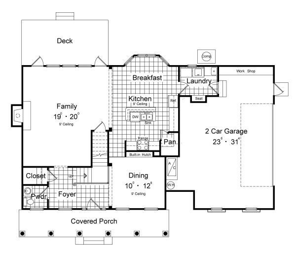 Home Plan - Classical Floor Plan - Main Floor Plan #417-207