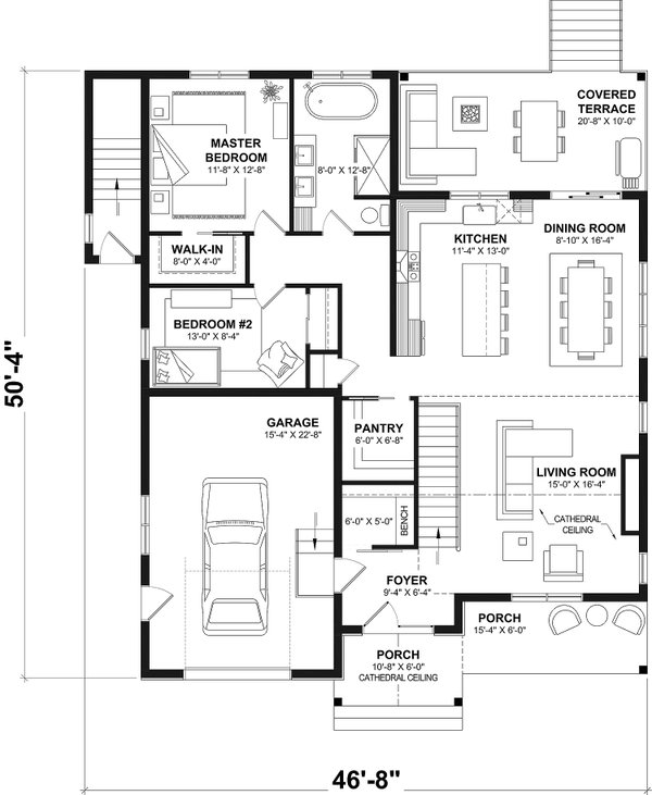 Farmhouse Floor Plan - Main Floor Plan #23-2835