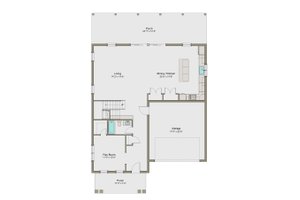 Floor Plan - Main Floor for Craftsman House Plan #461-44 - 4 bed, 3 bath