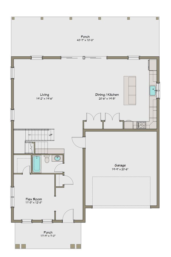 Craftsman Floor Plan - Main Floor Plan #461-44