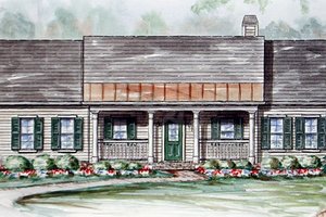 Ranch Exterior - Front Elevation Plan #54-145