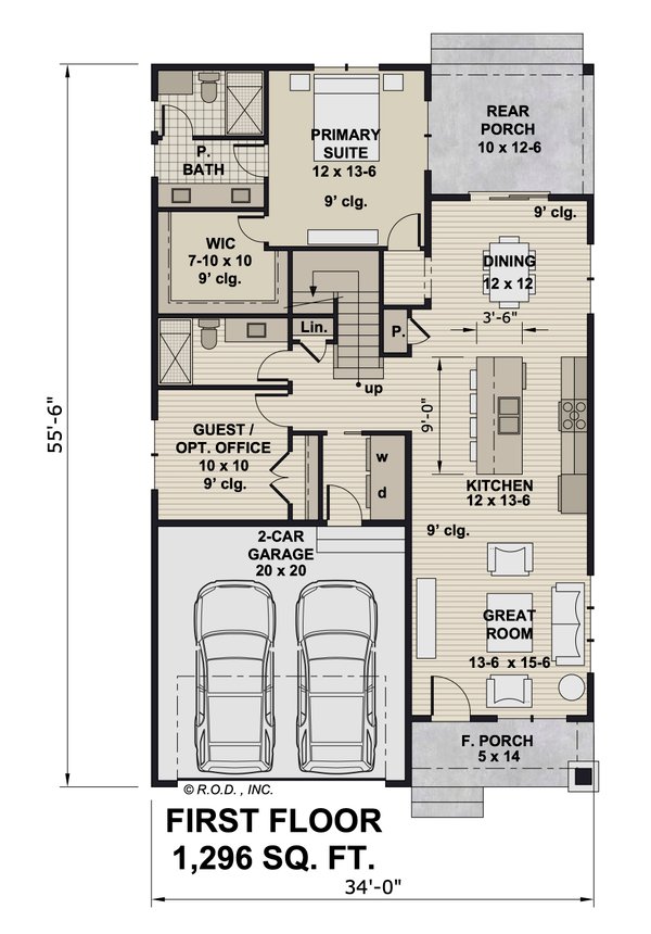 Craftsman Floor Plan - Main Floor Plan #51-1338