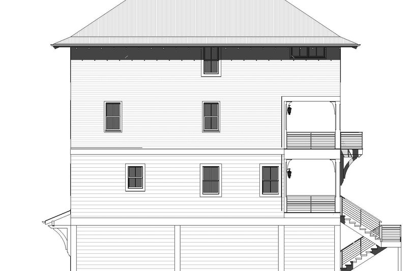 Architectural House Design - Exterior - Other Elevation for Beach House Plan #901-155 - 5 bed, 5.5 bath