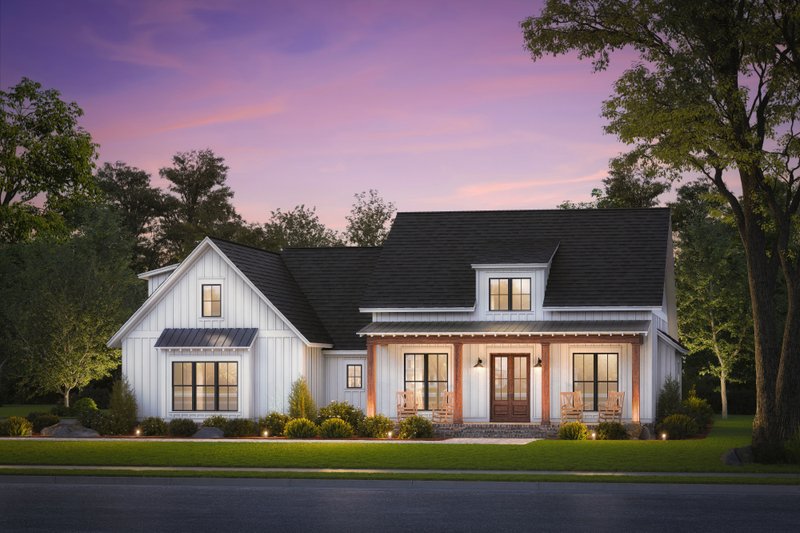 Dream House Plan - Farmhouse Exterior - Front Elevation Plan #430-164