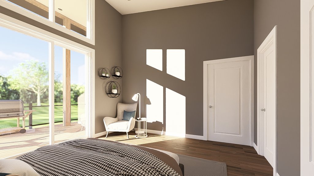 Interior - Master Bedroom for Contemporary House Plan #1064-459 - 2 bed, 2 bath