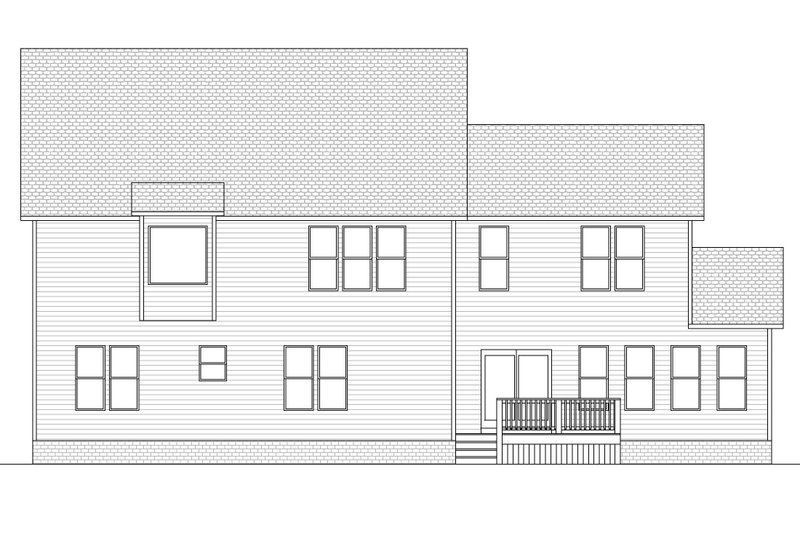 Architectural House Design - Exterior - Rear Elevation for Traditional House Plan #1080-18 - 5 bed, 4.5 bath