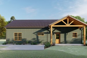 Barndominium Exterior - Front Elevation Plan #1092-23