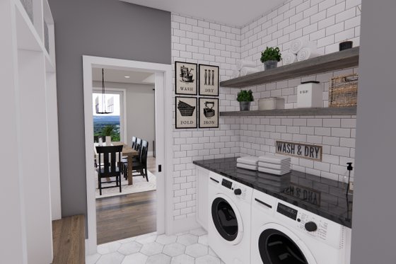 Interior - Laundry for Farmhouse House Plan #51-1327 - 3 bed, 2.5 bath
