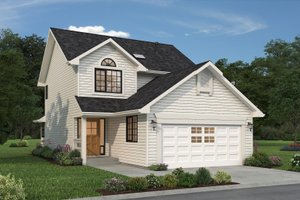 Exterior - Front Elevation 3 for Traditional House Plan #18-282 - 3 bed, 2.5 bath