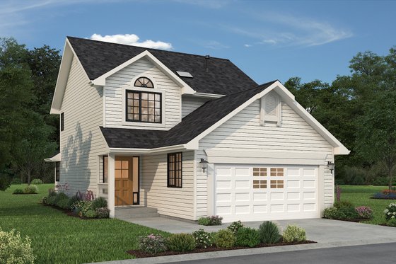 Exterior - Front Elevation 3 for Traditional House Plan #18-282 - 3 bed, 2.5 bath