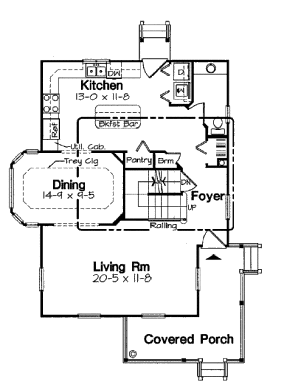Victorian Floor Plan - Main Floor Plan #312-615