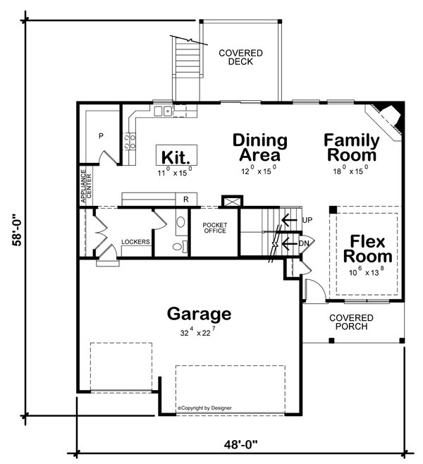 Home Plan - Traditional Floor Plan - Main Floor Plan #20-2481
