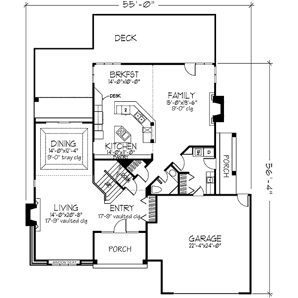 Architectural House Design - Floor Plan - Main Floor Plan #320-476
