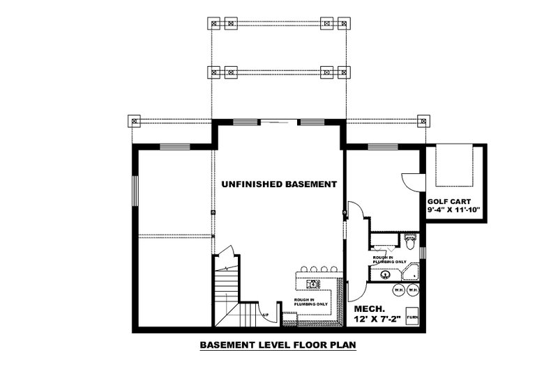 Architectural House Design - Floor Plan - Lower Floor for Craftsman House Plan #117-938 - 3 bed, 2.5 bath