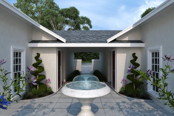 Exterior - Outdoor Living for European House Plan #45-221 - 2 bed, 2 bath