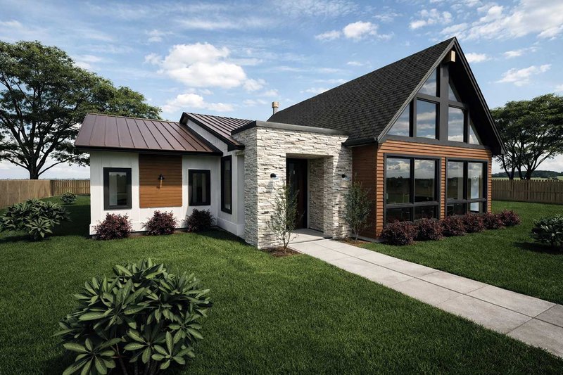 House Blueprint - Exterior - Other Elevation for Cabin House Plan #1101-66 - 2 bed, 2 bath