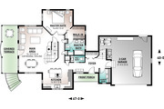 Traditional Style House Plan - 3 Beds 3.5 Baths 2219 Sq/Ft Plan #23-422 