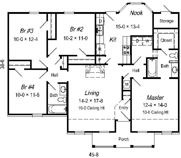 Ranch Floor Plan - Main Floor Plan #329-171