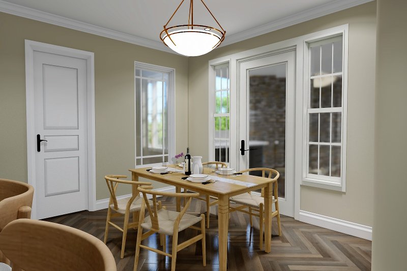 House Blueprint - Interior - Dining Room 1 for Ranch House Plan #54-444 - 3 bed, 2.5 bath
