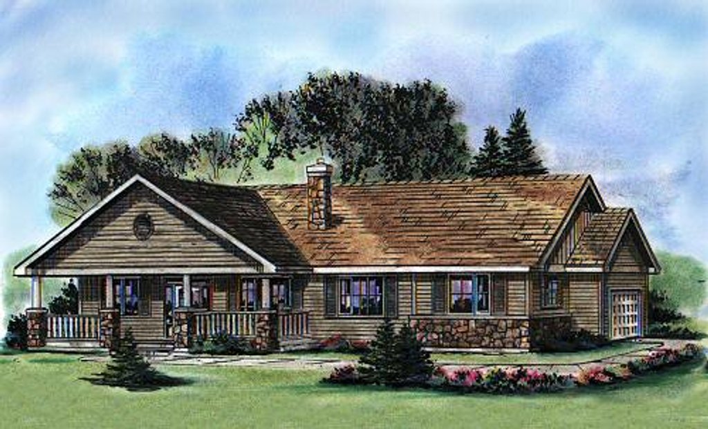 Ranch Style House Plan - 3 Beds 2 Baths 1493 Sq/Ft Plan #427-4 - Eplans.com