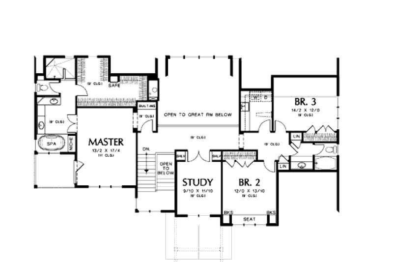 Home Plan - Floor Plan - Upper Floor for Craftsman House Plan #48-364 - 4 bed, 4 bath
