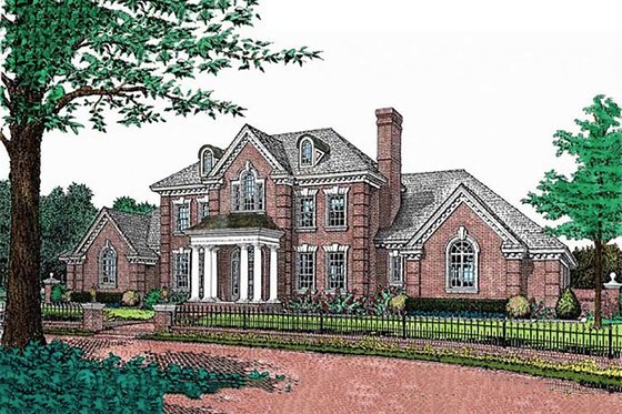 Exterior - Front Elevation for Classical House Plan #310-177 - 4 bed, 3.5 bath