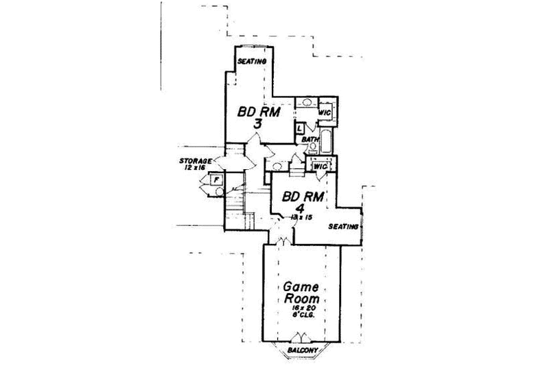 Dream House Plan - Floor Plan - Upper Floor for European House Plan #52-155 - 4 bed, 3.5 bath