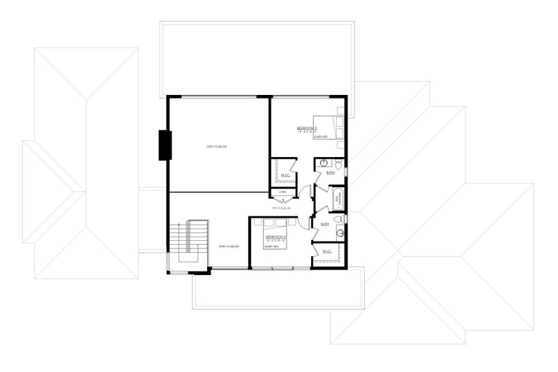 Dream House Plan - Floor Plan - Upper Floor for Contemporary House Plan #1114-101 - 5 bed, 4.5 bath