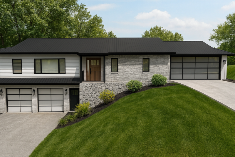 House Blueprint - Photo 9 for Contemporary House Plan #1109-25 - 3 bed, 2 bath