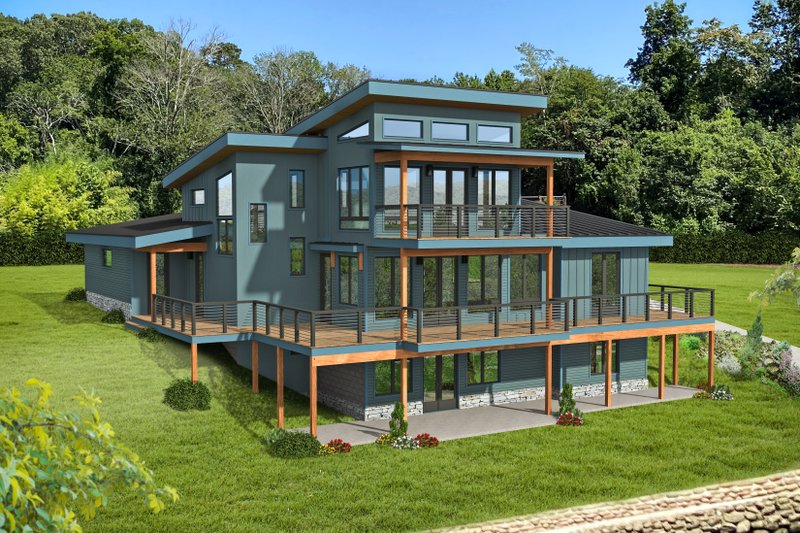 Dream House Plan - Exterior - Other Elevation 1 for Contemporary House Plan #932-769 - 4 bed, 3 bath