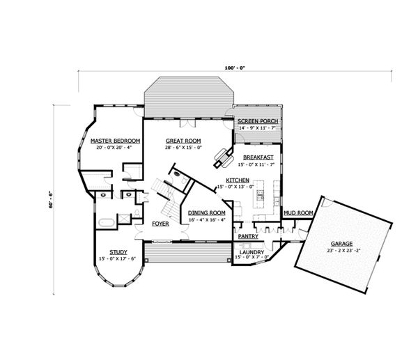 Traditional Floor Plan - Main Floor Plan #524-2