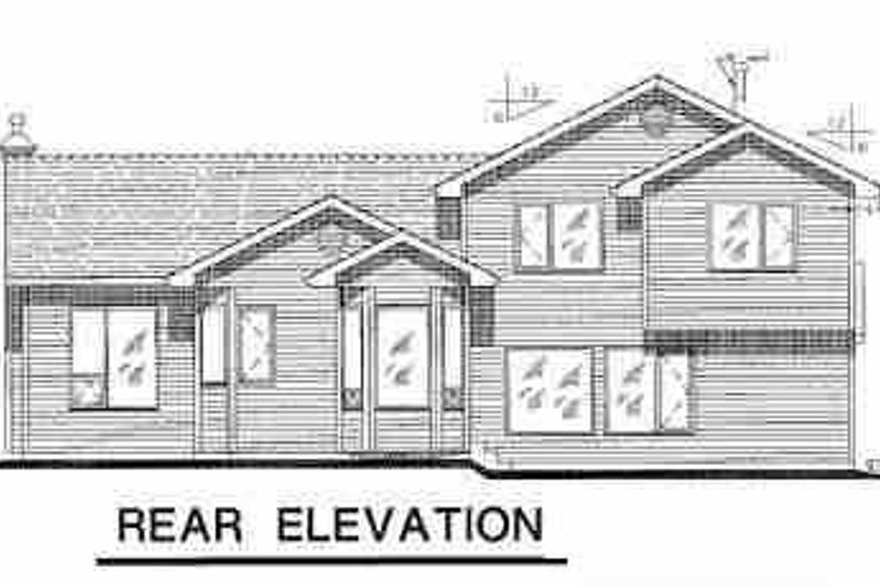 Home Plan - Exterior - Rear Elevation for Traditional House Plan #18-258 - 3 bed, 2.5 bath