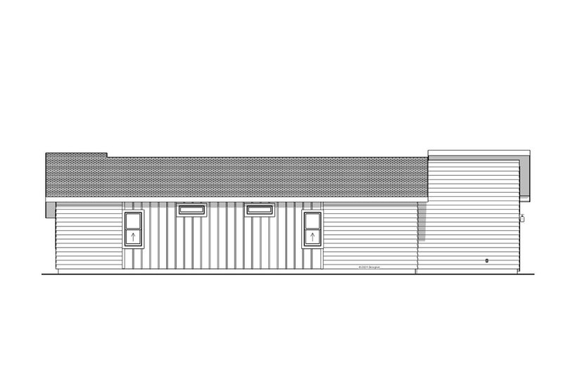 House Design - Exterior - Other Elevation 1 for Modern House Plan #1099-8 - 2 bed, 2 bath