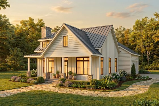 Exterior - Front Elevation 3 for Country House Plan #1089-76 - 1 bed, 1 bath