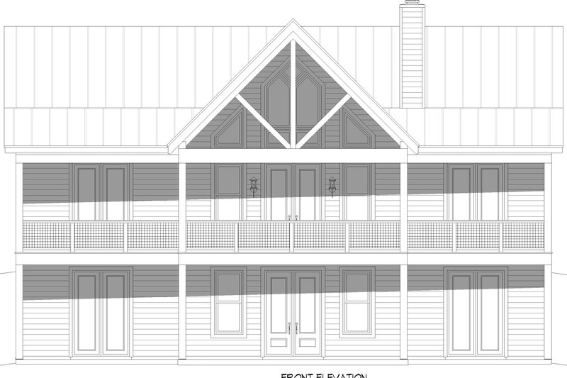 House Plan Design - Exterior - Front Elevation 1 for Southern House Plan #932-1074 - 2 bed, 2 bath