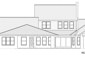 Exterior - Rear Elevation for Traditional House Plan #1058-226 - 4 bed, 5 bath