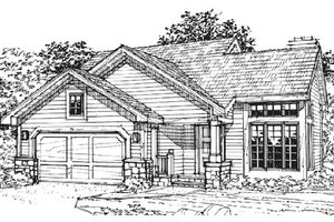 Ranch Exterior - Front Elevation Plan #320-354