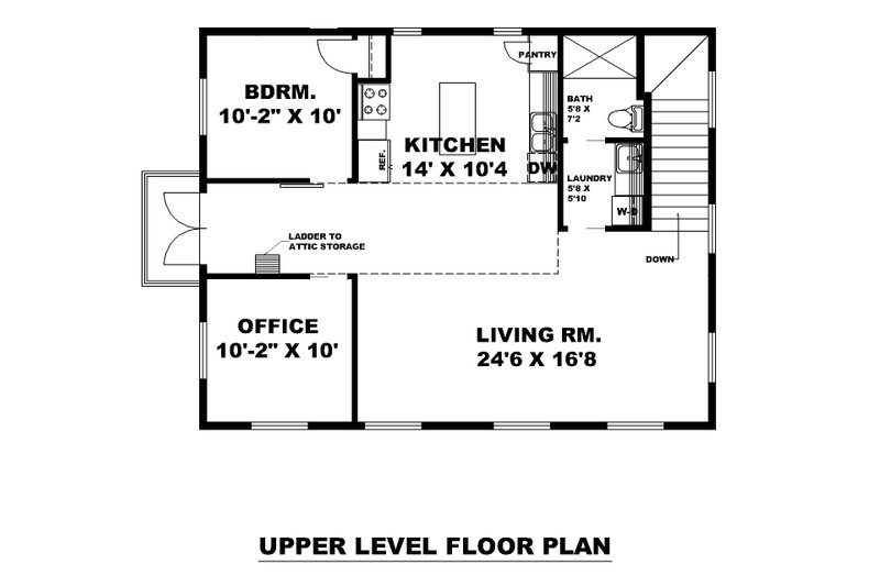 House Plan Design - Floor Plan - Main Floor for Barndominium House Plan #117-1052 - 1 bed, 2.5 bath