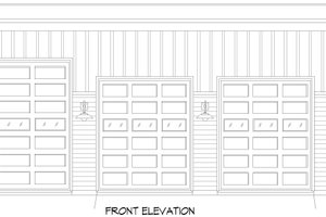 Exterior - Front Elevation 3 for Contemporary House Plan #932-1105, 0 bath