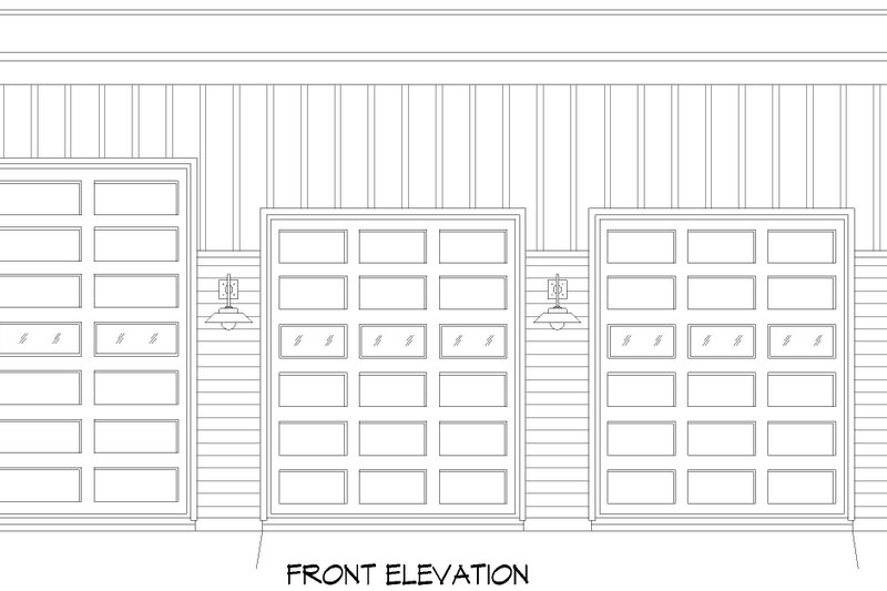 Home Plan - Exterior - Front Elevation 3 for Contemporary House Plan #932-1105, 0 bath
