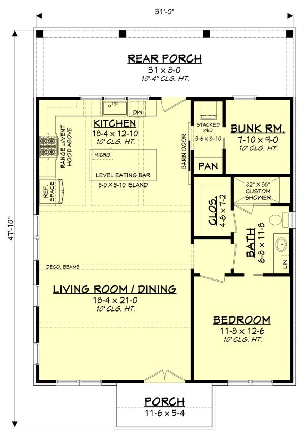 Architectural House Design - Farmhouse Floor Plan - Main Floor Plan #430-238